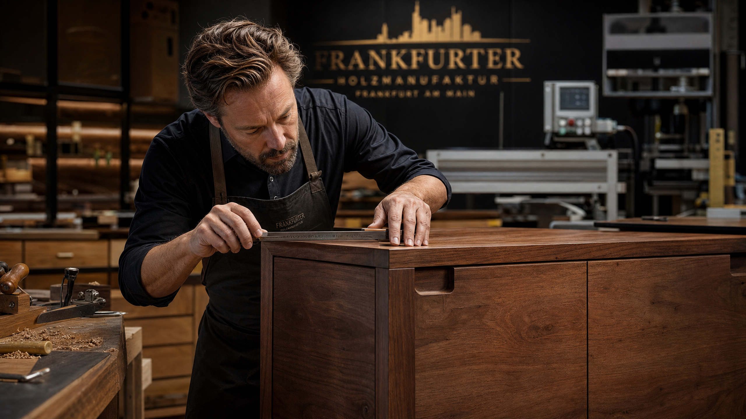 Meister Möbelmacher bei der Arbeit